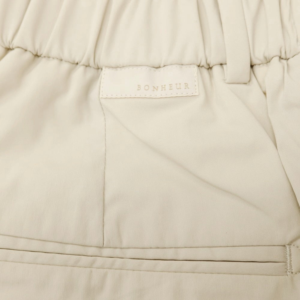 【新品アウトレット】ボネール BONHEUR コットンナイロン イージースラックスパンツ ライトベージュ【サイズ38】【 状態ランクN- 】【 メンズ 】