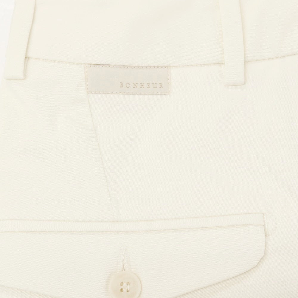 【新品】ボネール BONHEUR ストレッチコットン カジュアルスラックスパンツ アイボリー【サイズ30】【 状態ランクN 】【 メンズ 】