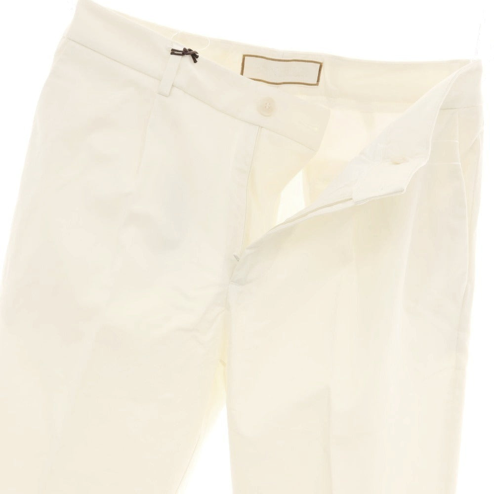 【新品】ボネール BONHEUR ストレッチコットン カジュアルスラックスパンツ アイボリー【サイズ30】【 状態ランクN 】【 メンズ 】