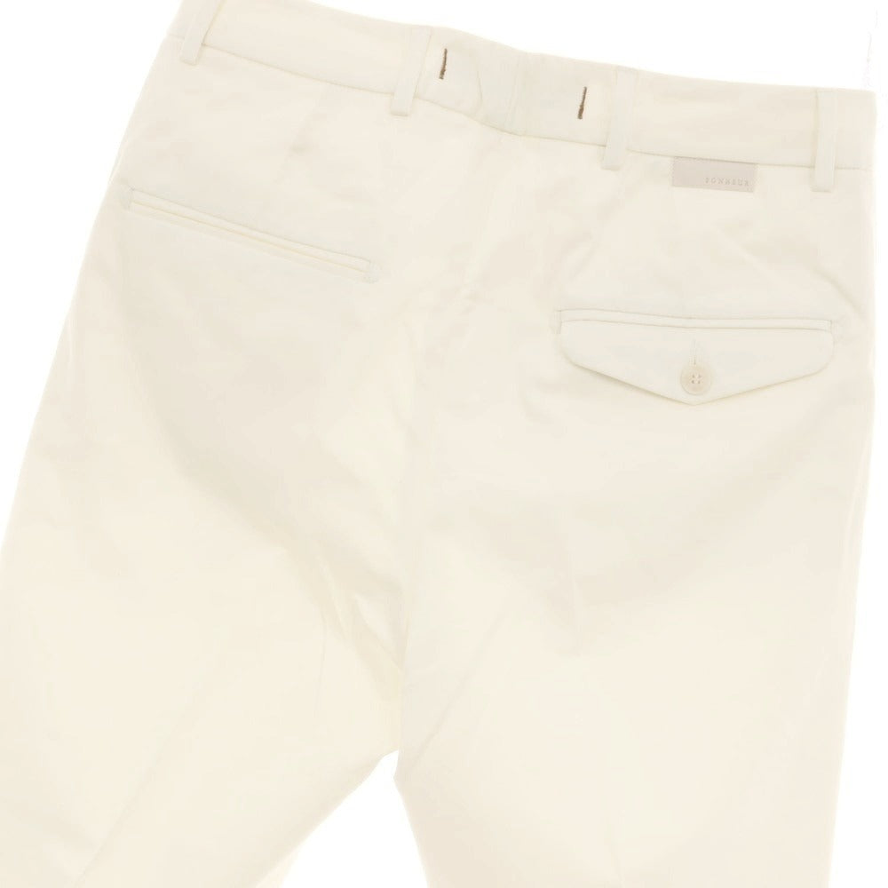 【新品】ボネール BONHEUR ストレッチコットン カジュアルスラックスパンツ アイボリー【サイズ30】【 状態ランクN 】【 メンズ 】