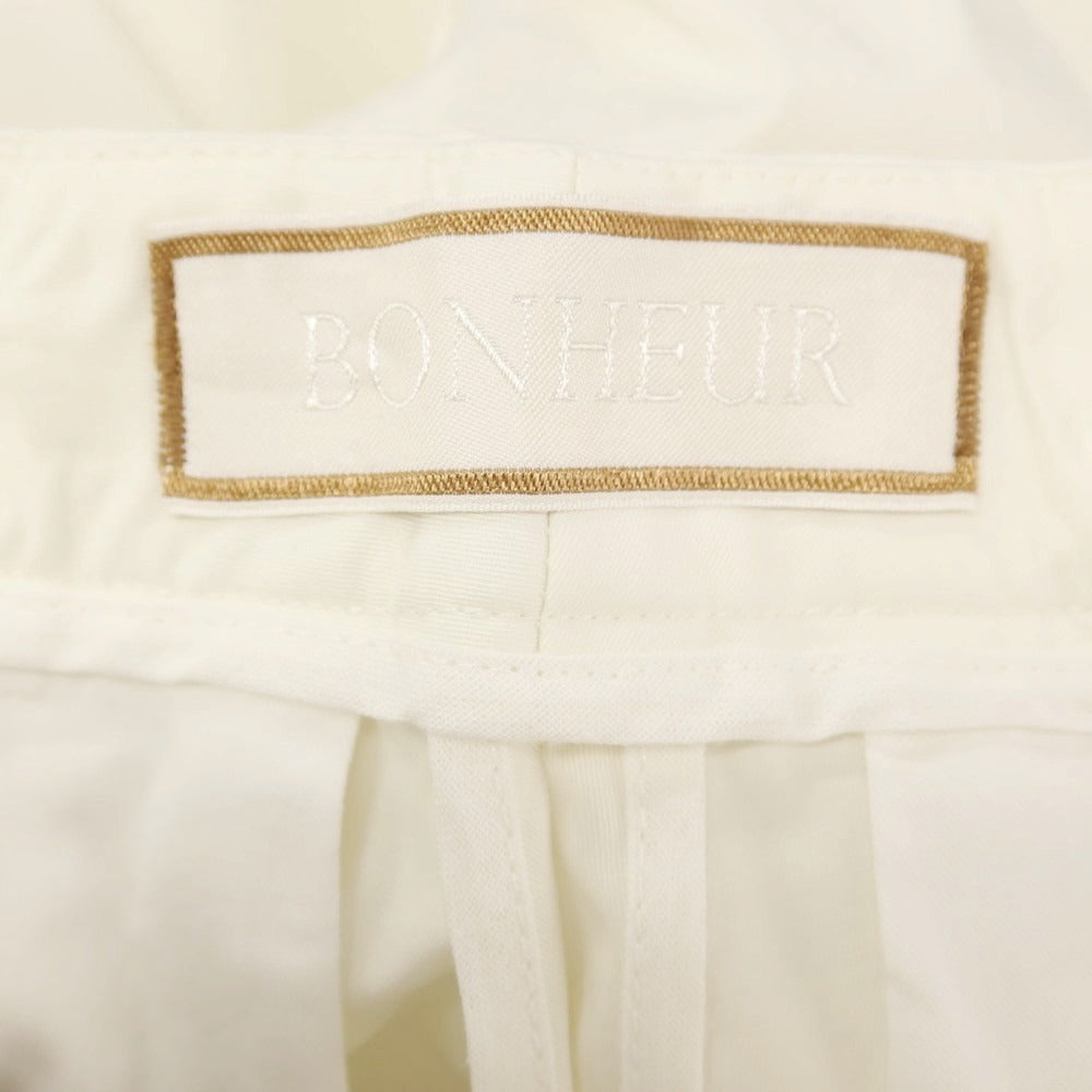 【新品】ボネール BONHEUR ストレッチコットン カジュアルスラックスパンツ アイボリー【 サイズ30 】【 状態ランクN 】【 メンズ 】 [CPD]