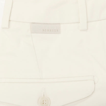 【新品】ボネール BONHEUR ストレッチコットン カジュアルスラックスパンツ アイボリー【サイズ31】【 状態ランクN 】【 メンズ 】