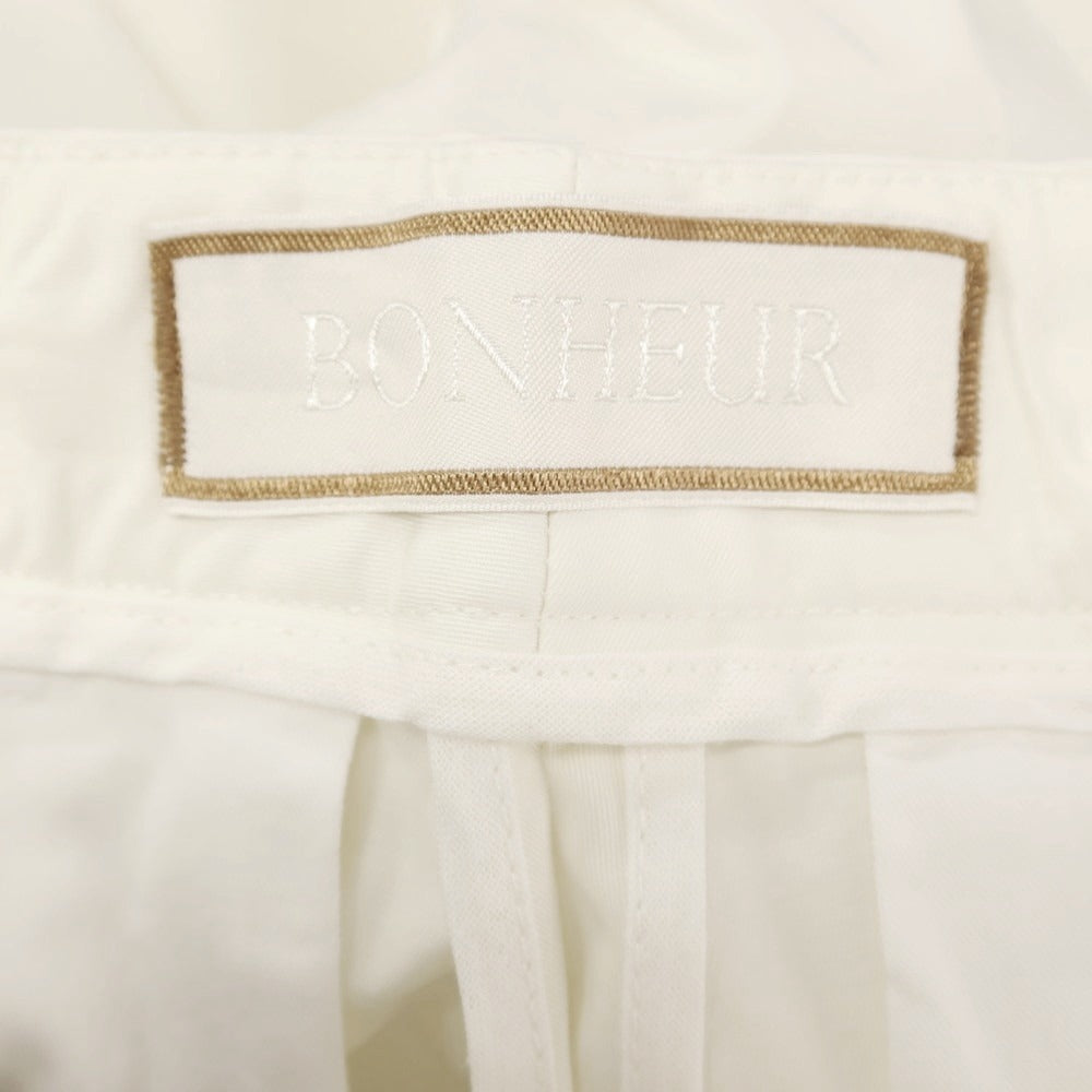 【新品】ボネール BONHEUR ストレッチコットン カジュアルスラックスパンツ アイボリー【サイズ31】【 状態ランクN 】【 メンズ 】[DPD]
