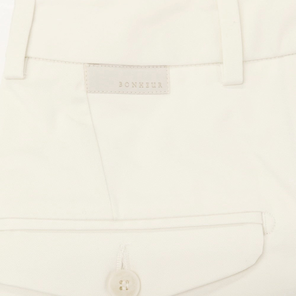 【新品】ボネール BONHEUR ストレッチコットン カジュアルスラックスパンツ アイボリー【サイズ31】【 状態ランクN 】【 メンズ 】