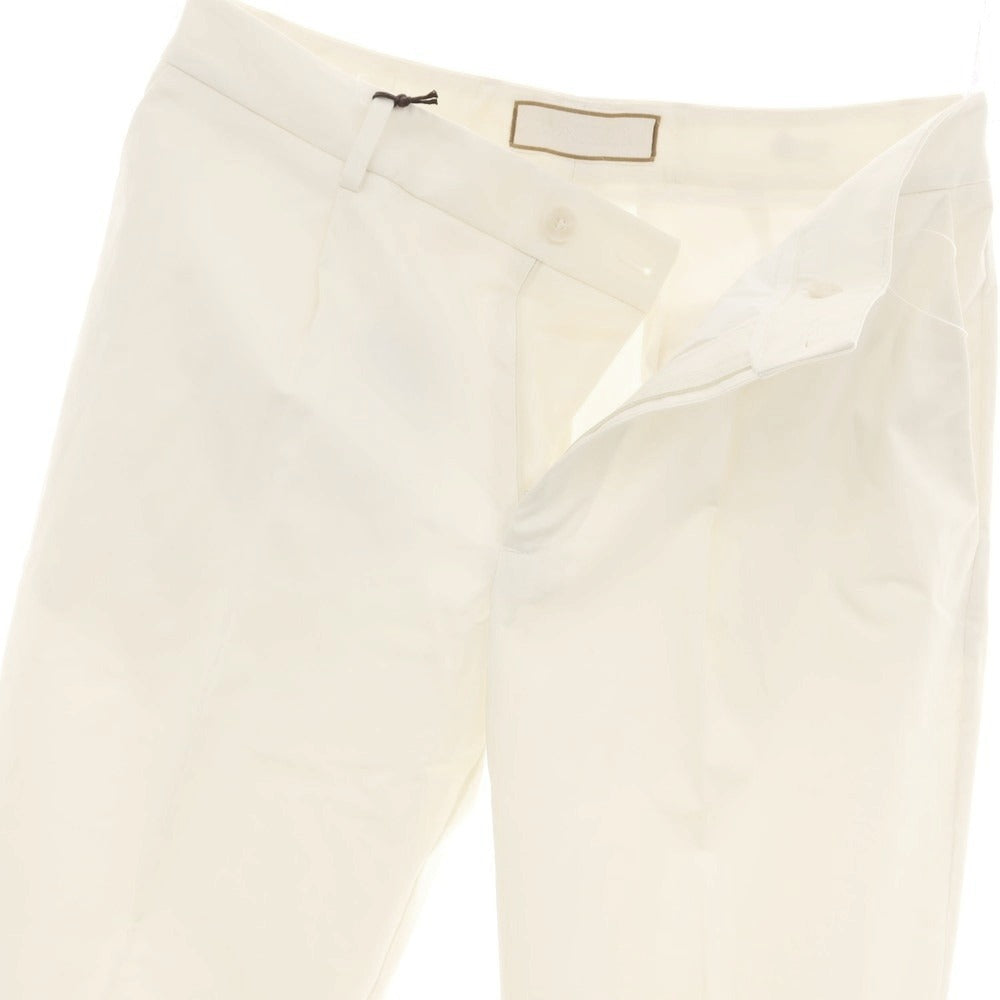 【新品】ボネール BONHEUR ストレッチコットン カジュアルスラックスパンツ アイボリー【サイズ32】【 状態ランクN 】【 メンズ 】