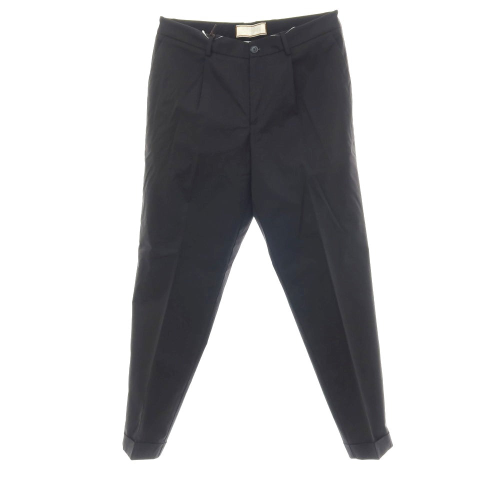 【新品】ボネール BONHEUR PECHINO ストレッチ コットンナイロン カジュアルスラックスパンツ ブラック【サイズ34】【 状態ランクN 】【 メンズ 】