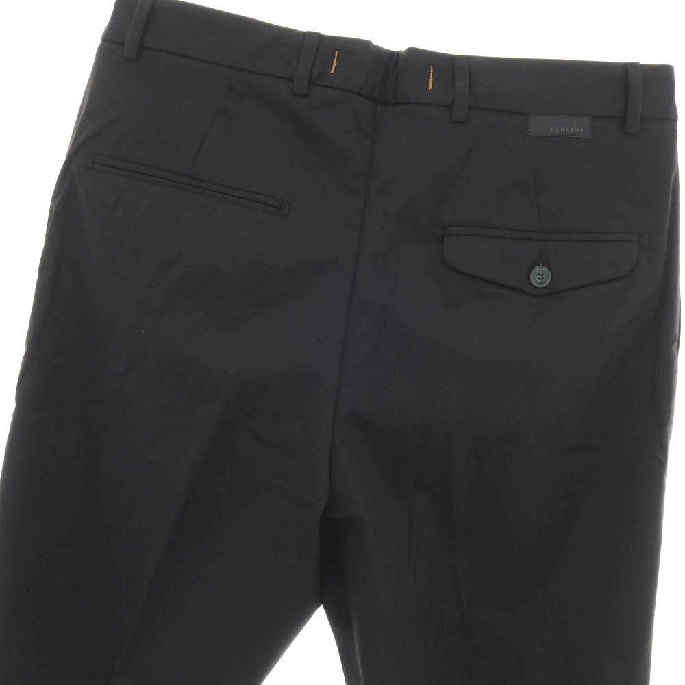 【新品】ボネール BONHEUR PECHINO ストレッチ コットンナイロン カジュアルスラックスパンツ ブラック【サイズ34】【 状態ランクN 】【 メンズ 】