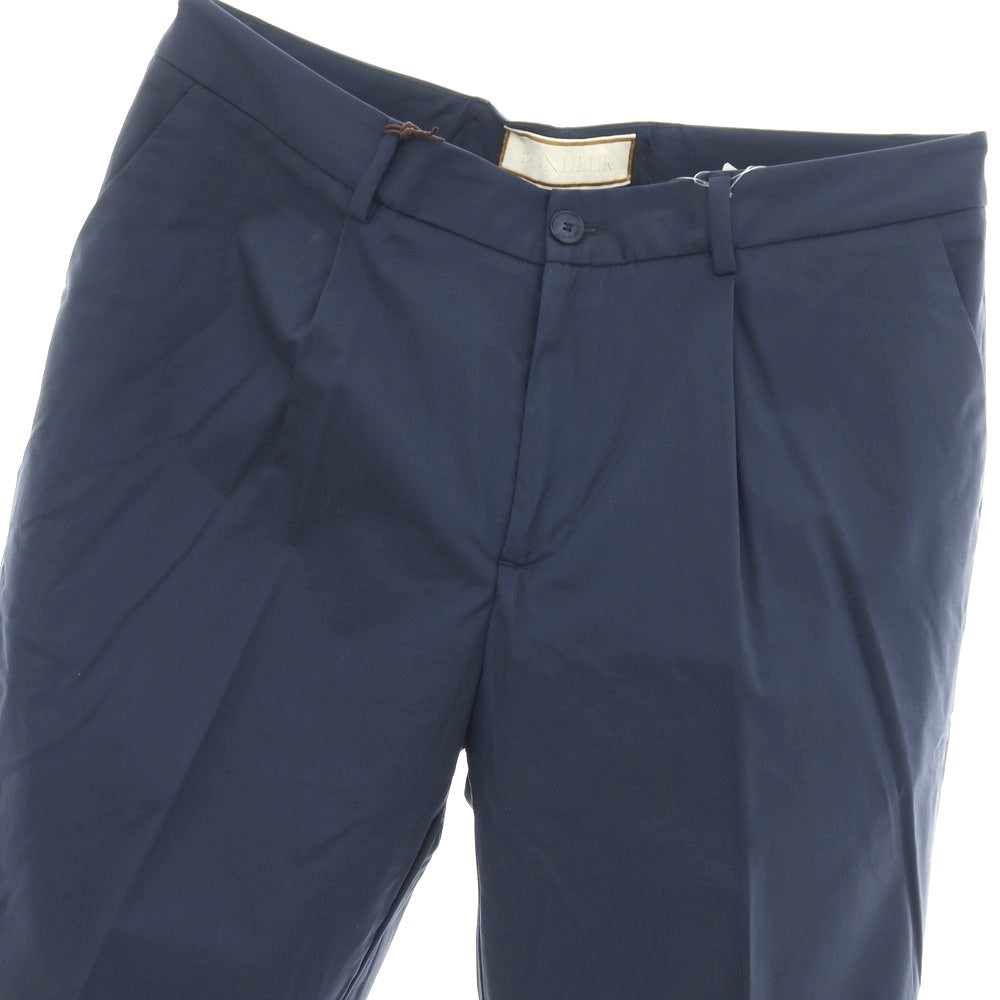 【新品アウトレット】ボネール BONHEUR PECHINO ストレッチ コットンナイロン カジュアルスラックスパンツ ネイビー【サイズ36】【 状態ランクN- 】【 メンズ 】