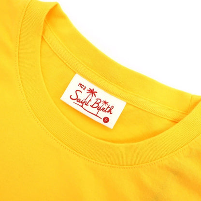 【新品】エムシーツー セントバーツ MC2 SAINT BARTH × Disney コットン クルーネック 半袖Ｔシャツ イエロー【サイズS】【 状態ランクN 】【 メンズ 】