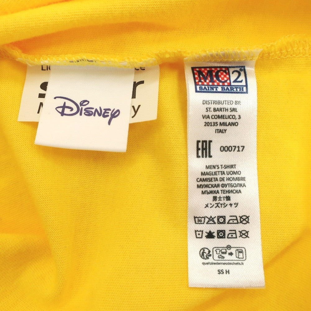 【新品】エムシーツー セントバーツ MC2 SAINT BARTH × Disney コットン クルーネック 半袖Ｔシャツ イエロー【サイズS】【 状態ランクN 】【 メンズ 】[DPD]