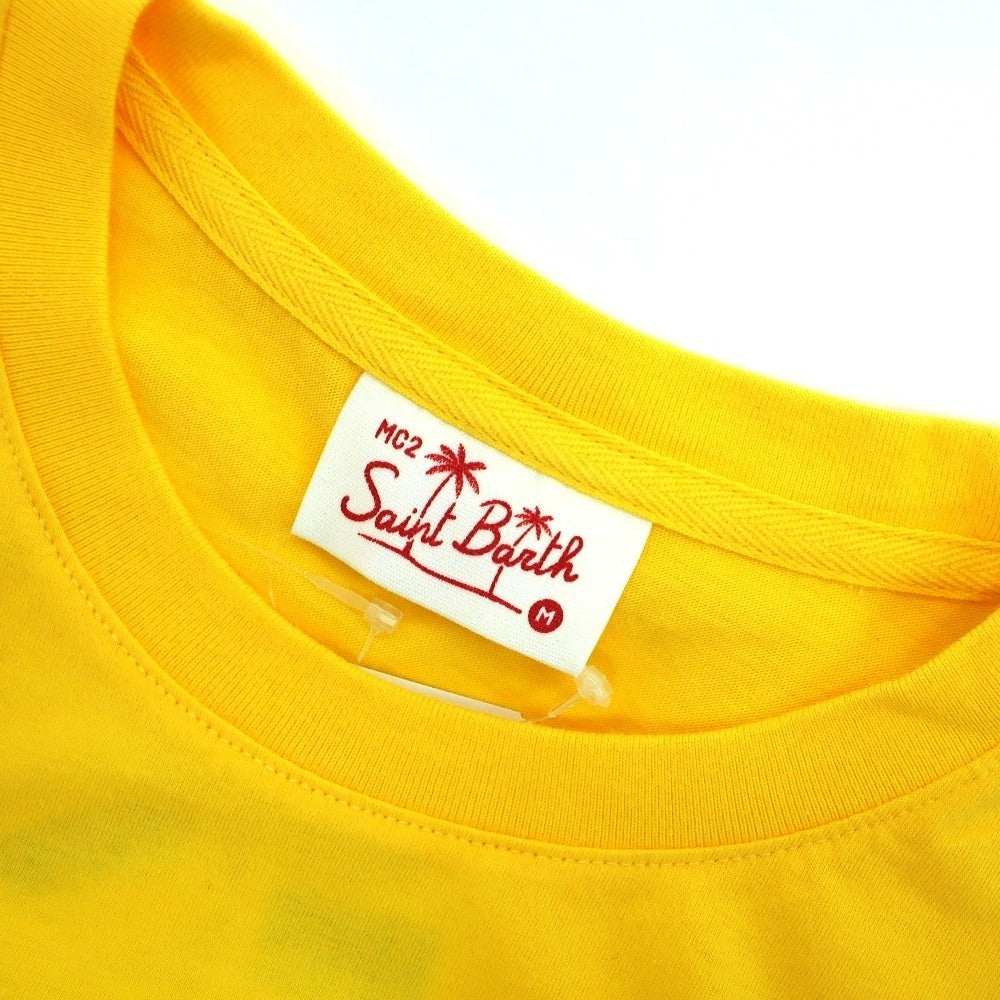 【新品】エムシーツー セントバーツ MC2 SAINT BARTH × Disney コットン クルーネック 半袖Ｔシャツ イエロー【サイズM】【 状態ランクN 】【 メンズ 】[DPD]