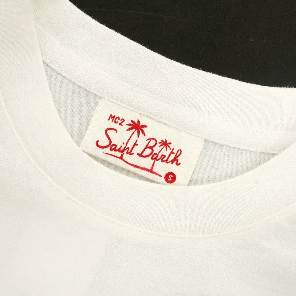 【新品】エムシーツー セントバーツ MC2 SAINT BARTH × PEANUTS コットン クルーネック ポケット 半袖Ｔシャツ ホワイト【サイズS】【 状態ランクN 】【 メンズ 】[CPD]