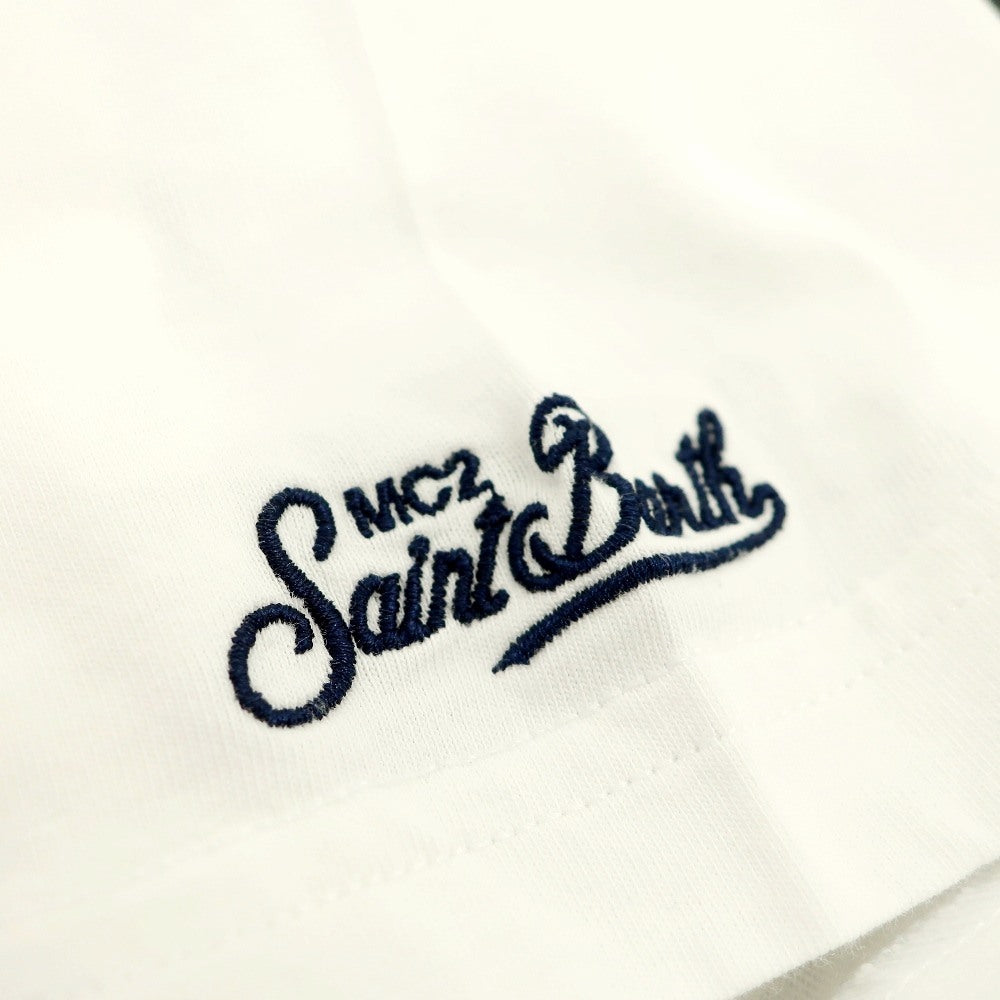 【新品】エムシーツー セントバーツ MC2 SAINT BARTH × PEANUTS コットン クルーネック ポケット 半袖Ｔシャツ ホワイト【サイズS】【 状態ランクN 】【 メンズ 】[CPD]