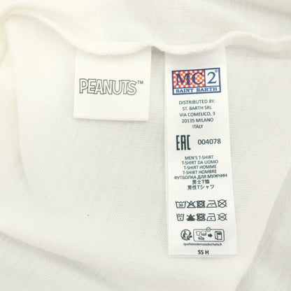 【新品】エムシーツー セントバーツ MC2 SAINT BARTH × PEANUTS コットン クルーネック ポケット 半袖Ｔシャツ ホワイト【サイズS】【 状態ランクN 】【 メンズ 】