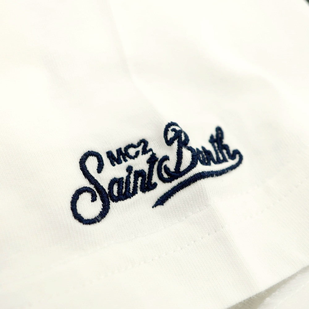【新品】エムシーツー セントバーツ MC2 SAINT BARTH × PEANUTS コットン クルーネック ポケット 半袖Ｔシャツ ホワイト【サイズS】【 状態ランクN 】【 メンズ 】[DPD]