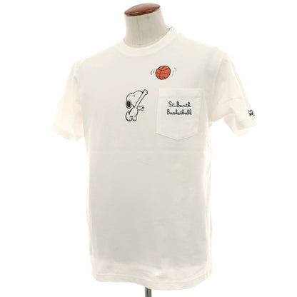 【新品】エムシーツー セントバーツ MC2 SAINT BARTH × PEANUTS コットン クルーネック ポケット 半袖Ｔシャツ ホワイト【サイズM】【 状態ランクN 】【 メンズ 】