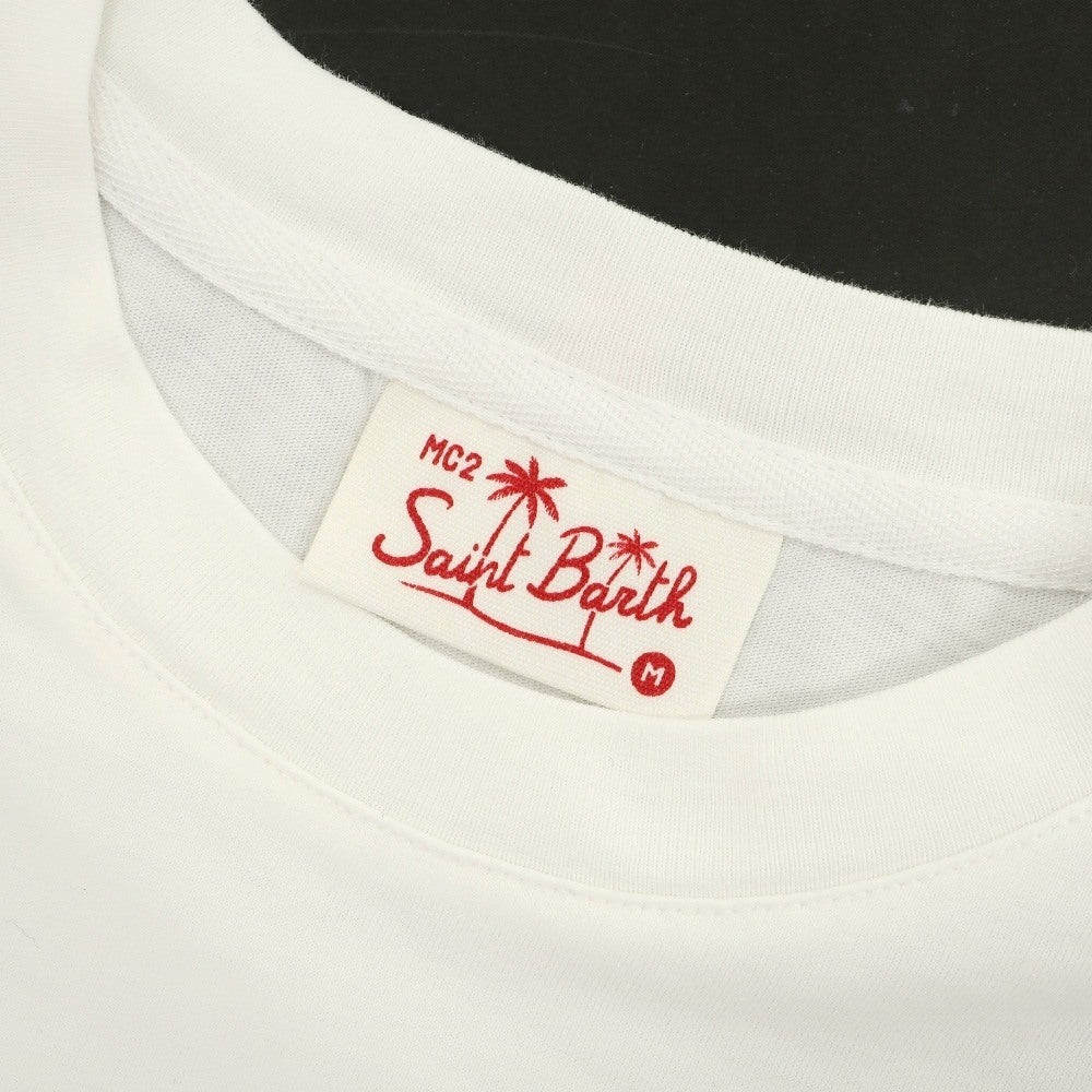 【新品】エムシーツー セントバーツ MC2 SAINT BARTH × PEANUTS コットン クルーネック ポケット 半袖Ｔシャツ ホワイト【サイズM】【 状態ランクN 】【 メンズ 】
