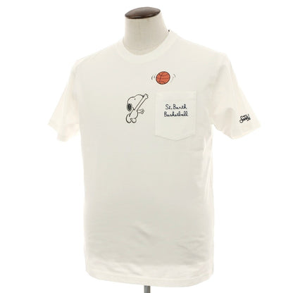 【新品】エムシーツー セントバーツ MC2 SAINT BARTH × PEANUTS コットン クルーネック ポケット 半袖Ｔシャツ ホワイト【サイズL】【 状態ランクN 】【 メンズ 】