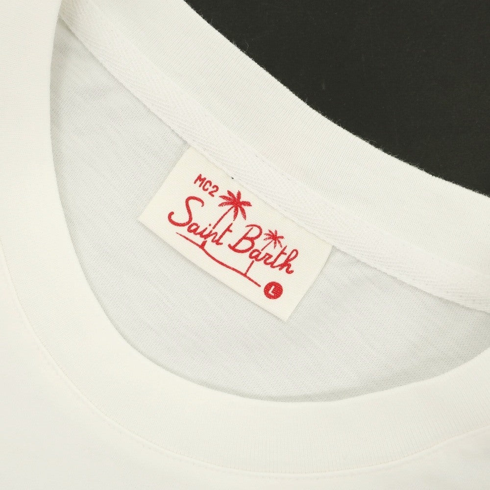 【新品】エムシーツー セントバーツ MC2 SAINT BARTH × PEANUTS コットン クルーネック ポケット 半袖Ｔシャツ ホワイト【サイズL】【 状態ランクN 】【 メンズ 】