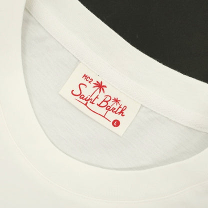 【新品】エムシーツー セントバーツ MC2 SAINT BARTH × PEANUTS コットン クルーネック ポケット 半袖Ｔシャツ ホワイト【サイズL】【 状態ランクN 】【 メンズ 】