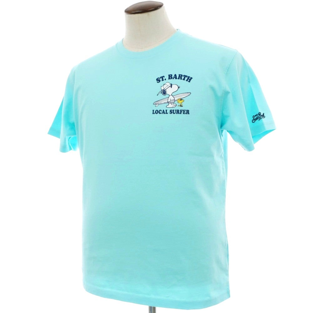 【新品】エムシーツー セントバーツ MC2 SAINT BARTH × PEANUTS コットン クルーネック 半袖Ｔシャツ ライトブルー【サイズL】【 状態ランクN 】【 メンズ 】[DPD]