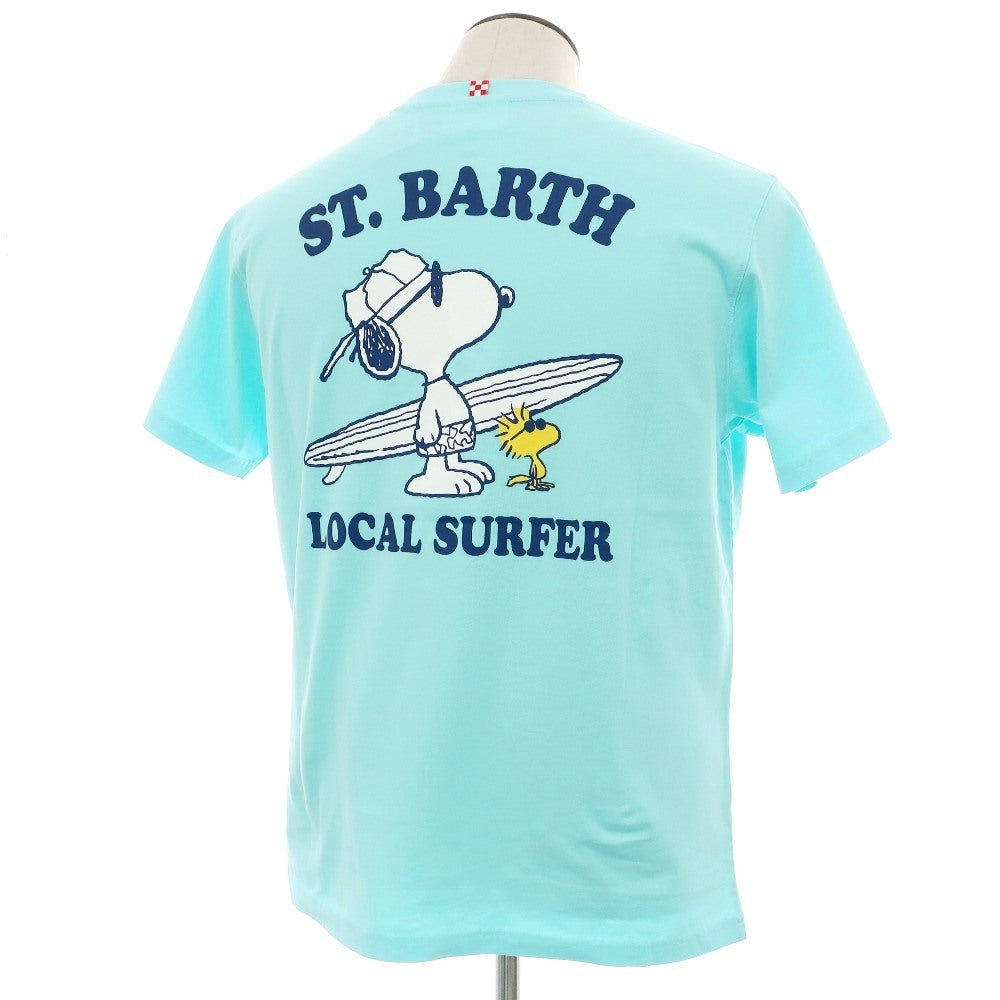【新品】エムシーツー セントバーツ MC2 SAINT BARTH × PEANUTS コットン クルーネック 半袖Ｔシャツ ライトブルー【サイズL】【 状態ランクN 】【 メンズ 】[DPD]