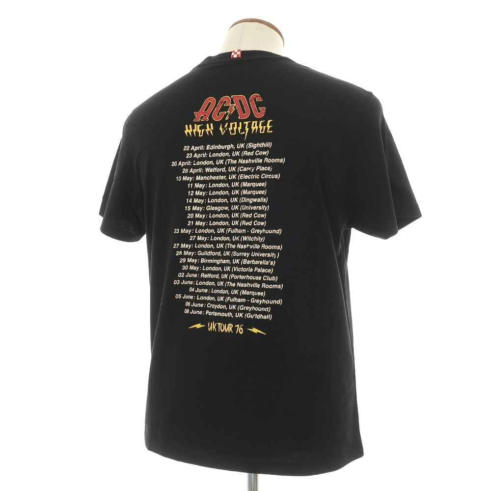 【新品】エムシーツー セントバーツ MC2 SAINT BARTH × AC/DC コットン クルーネック 半袖Ｔシャツ ブラック【サイズM】【 状態ランクN 】【 メンズ 】[DPD]