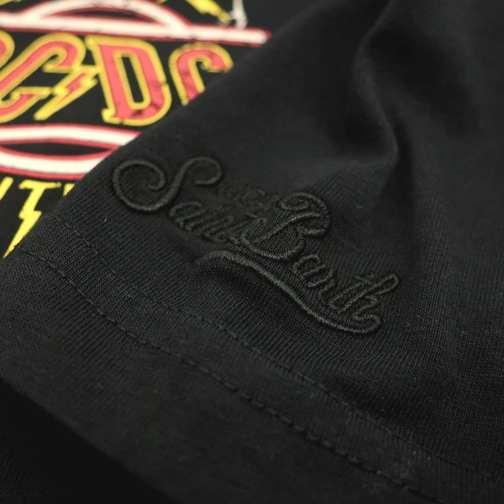【新品】エムシーツー セントバーツ MC2 SAINT BARTH × AC/DC コットン クルーネック 半袖Ｔシャツ ブラック【サイズM】【 状態ランクN 】【 メンズ 】