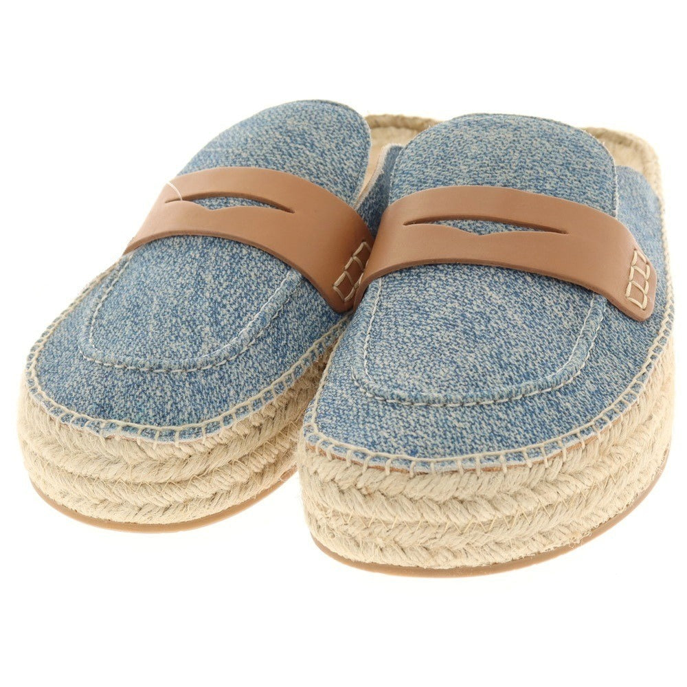 【新品】ジェイダブリューアンダーソン J.W.Anderson. キャンバス エスパドリーユ サンダル ブルーxライトブラウン【サイズ40】【 状態ランクN 】【 メンズ 】