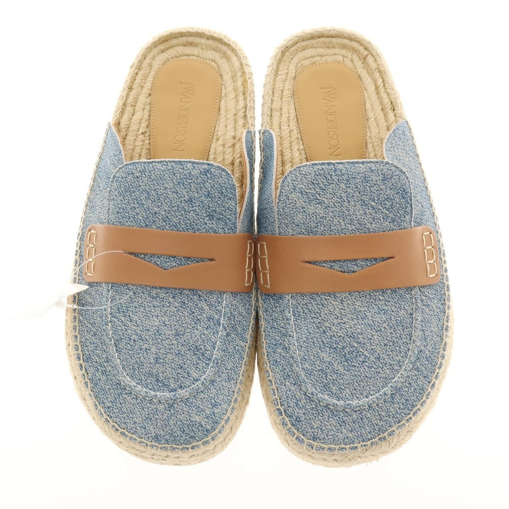 【新品】ジェイダブリューアンダーソン J.W.Anderson. キャンバス エスパドリーユ サンダル ブルーxライトブラウン【サイズ42】【 状態ランクN 】【 メンズ 】