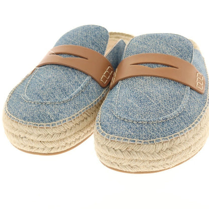 【新品】ジェイダブリューアンダーソン J.W.Anderson. キャンバス エスパドリーユ サンダル ブルーxライトブラウン【サイズ42】【 状態ランクN 】【 メンズ 】