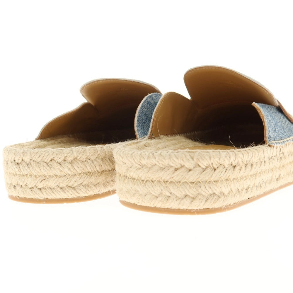 【新品】ジェイダブリューアンダーソン J.W.Anderson. キャンバス エスパドリーユ サンダル ブルーxライトブラウン【サイズ42】【 状態ランクN 】【 メンズ 】