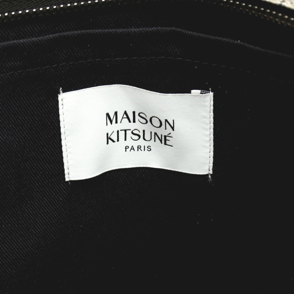 【新品】メゾンキツネ MAISON KITSUNE フラワー ジャカード トートバッグ イエローxホワイト【 状態ランクN 】【 ユニセックス 】