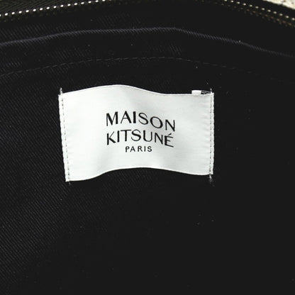 【新品】メゾンキツネ MAISON KITSUNE フラワー ジャカード トートバッグ イエローxホワイト【 状態ランクN 】【 ユニセックス 】