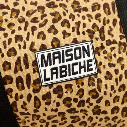 【新品アウトレット】メゾンラビッシュ Maison Labiche コットン レオパード プリント トートバッグ ベージュxブラウン【 状態ランクN- 】【 ユニセックス 】