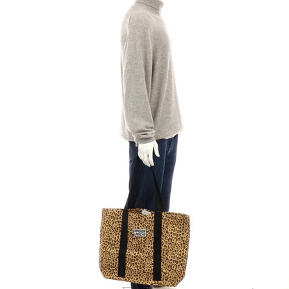 【新品アウトレット】メゾンラビッシュ Maison Labiche コットン レオパード プリント トートバッグ ベージュxブラウン【 状態ランクN- 】【 ユニセックス 】