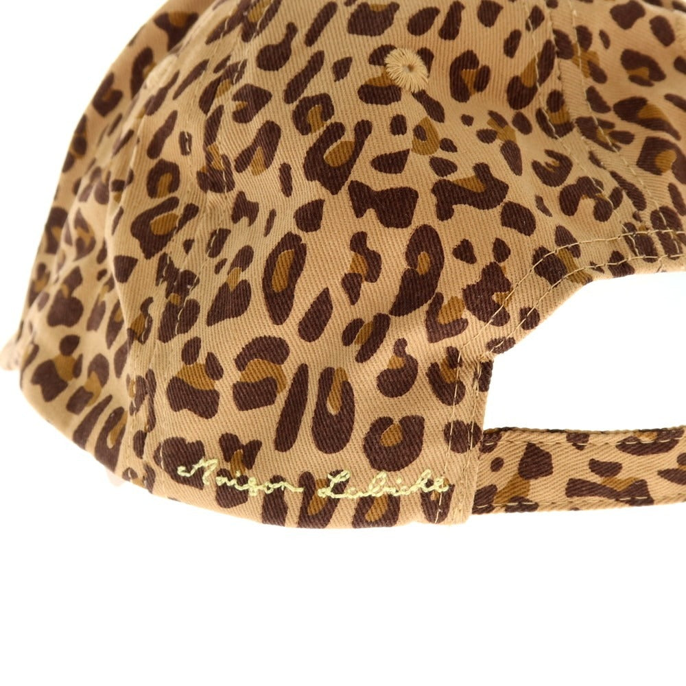 【新品】メゾンラビッシュ Maison Labiche レオパード柄 BBキャップ ベージュxブラウン【 FREE 】【 状態ランクN 】【 ユニセックス 】