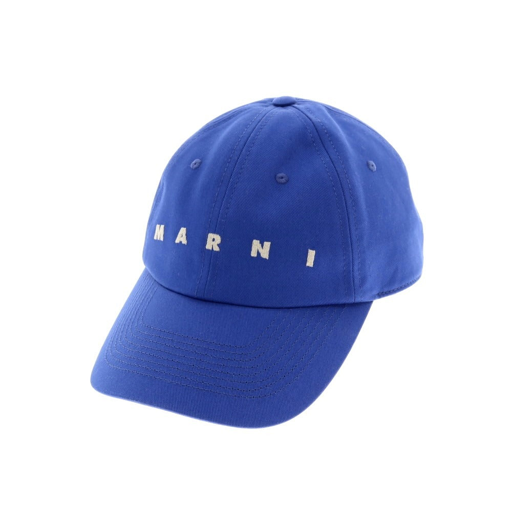 【新品】マルニ MARNI ツイルコットン ロゴ BBキャップ ブルー【 L 】【 状態ランクN 】【 ユニセックス 】