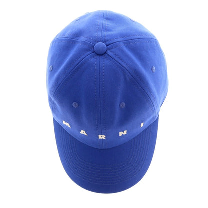 【新品】マルニ MARNI ツイルコットン ロゴ BBキャップ ブルー【 L 】【 状態ランクN 】【 ユニセックス 】