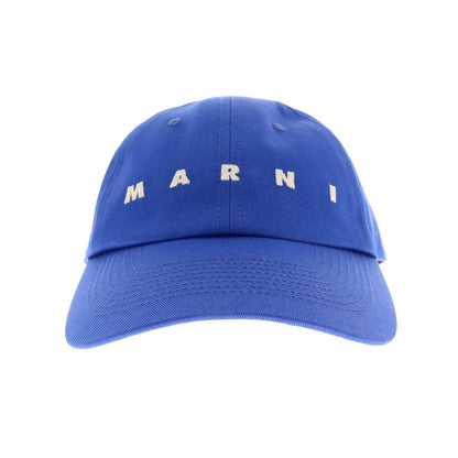 【新品】マルニ MARNI ツイルコットン ロゴ BBキャップ ブルー【 L 】【 状態ランクN 】【 ユニセックス 】