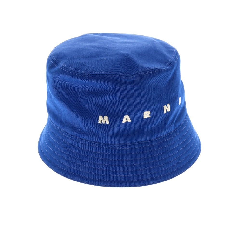 【新品】マルニ MARNI ツイルコットン ロゴ バケットハット ブルー【 M 】【 状態ランクN 】【 ユニセックス 】
