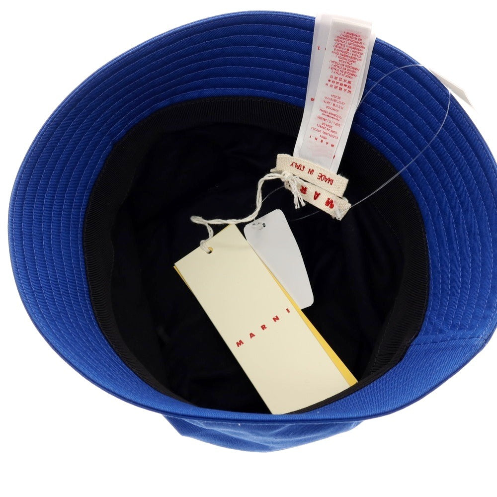 【新品】マルニ MARNI ツイルコットン ロゴ バケットハット ブルー【 M 】【 状態ランクN 】【 ユニセックス 】