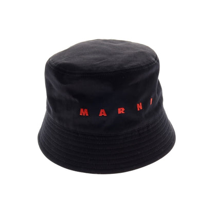 【新品】マルニ MARNI ツイルコットン ロゴ バケットハット ブラック【 M 】【 状態ランクN 】【 ユニセックス 】