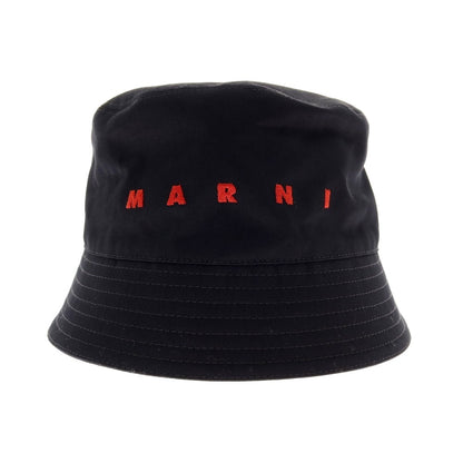 【新品】マルニ MARNI ツイルコットン ロゴ バケットハット ブラック【 L 】【 状態ランクN 】【 ユニセックス 】