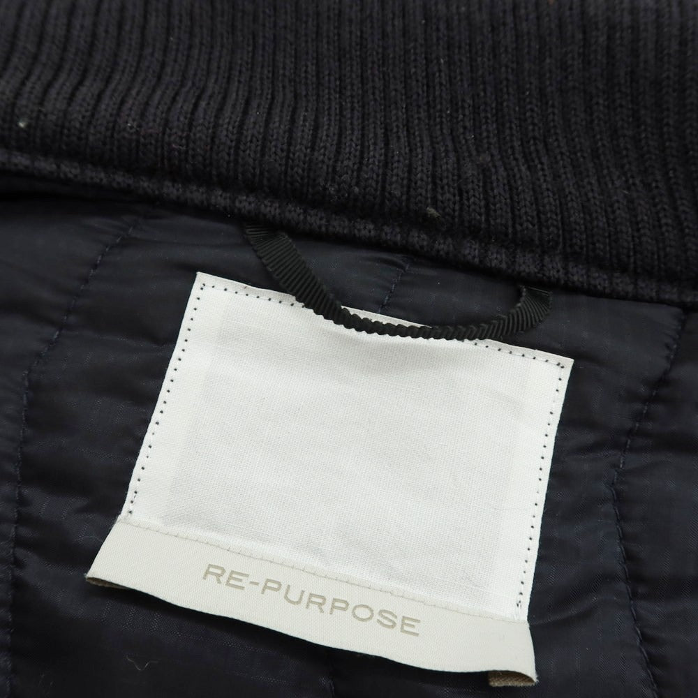 【中古】リパーパス RE-PURPOSE 2025年秋冬 ナイロン 中綿入り キルティングブルゾン ネイビー【 L 】【 状態ランクB 】【 メンズ 】