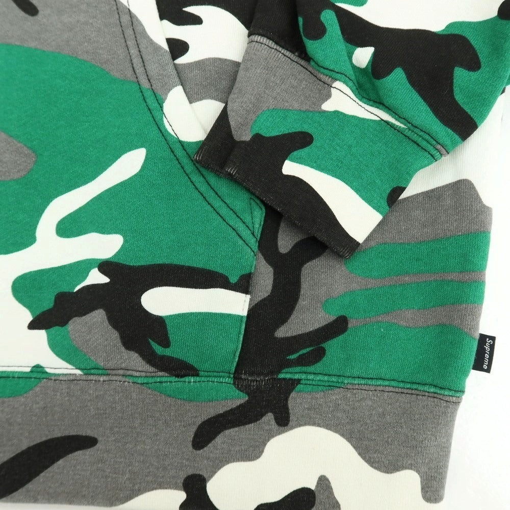 【中古】シュプリーム Supreme 2025年秋冬 Small Box Zip Up Hooded Sweatshirt カモフラ パーカー グリーンxグレー【 XL 】【 状態ランクA 】【 メンズ 】