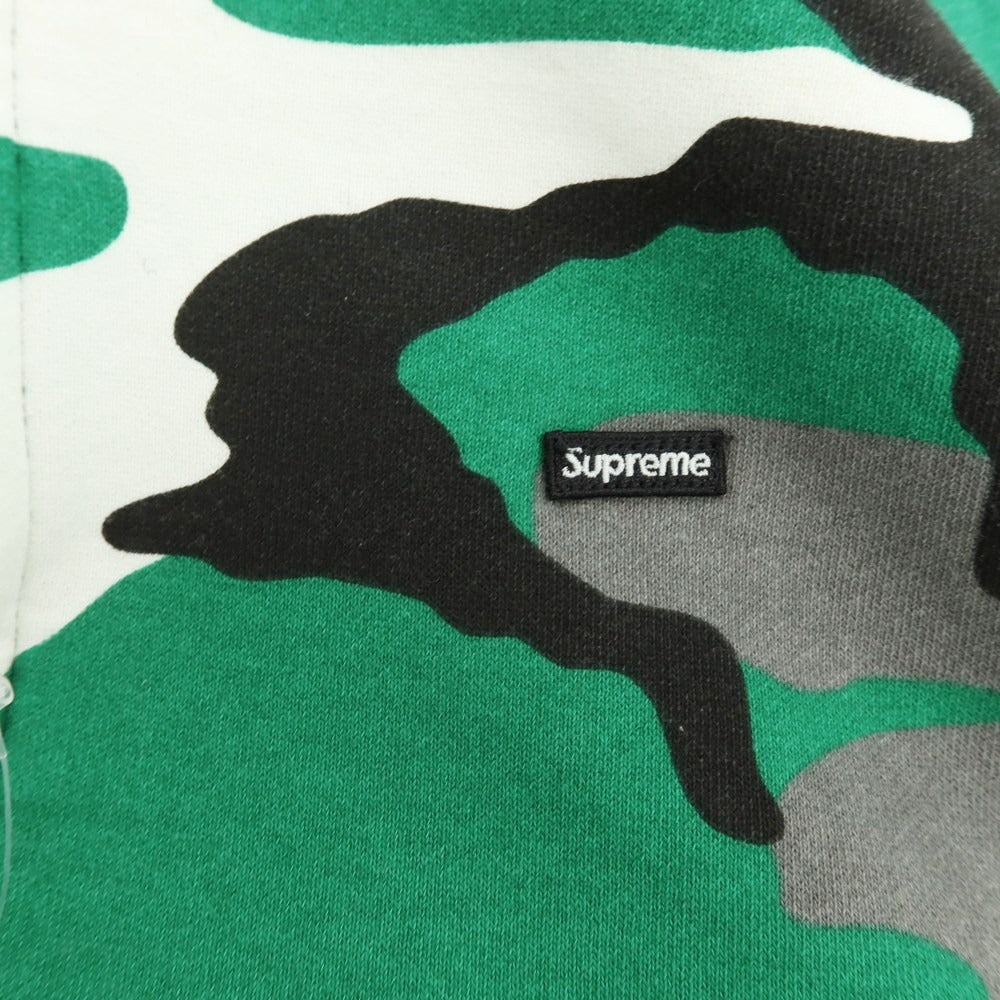【中古】シュプリーム Supreme 2025年秋冬 Small Box Zip Up Hooded Sweatshirt カモフラ パーカー グリーンxグレー【 XL 】【 状態ランクA 】【 メンズ 】
