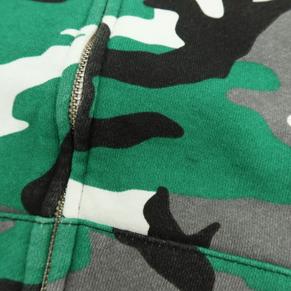 【中古】シュプリーム Supreme 2025年秋冬 Small Box Zip Up Hooded Sweatshirt カモフラ パーカー グリーンxグレー【 XL 】【 状態ランクA 】【 メンズ 】