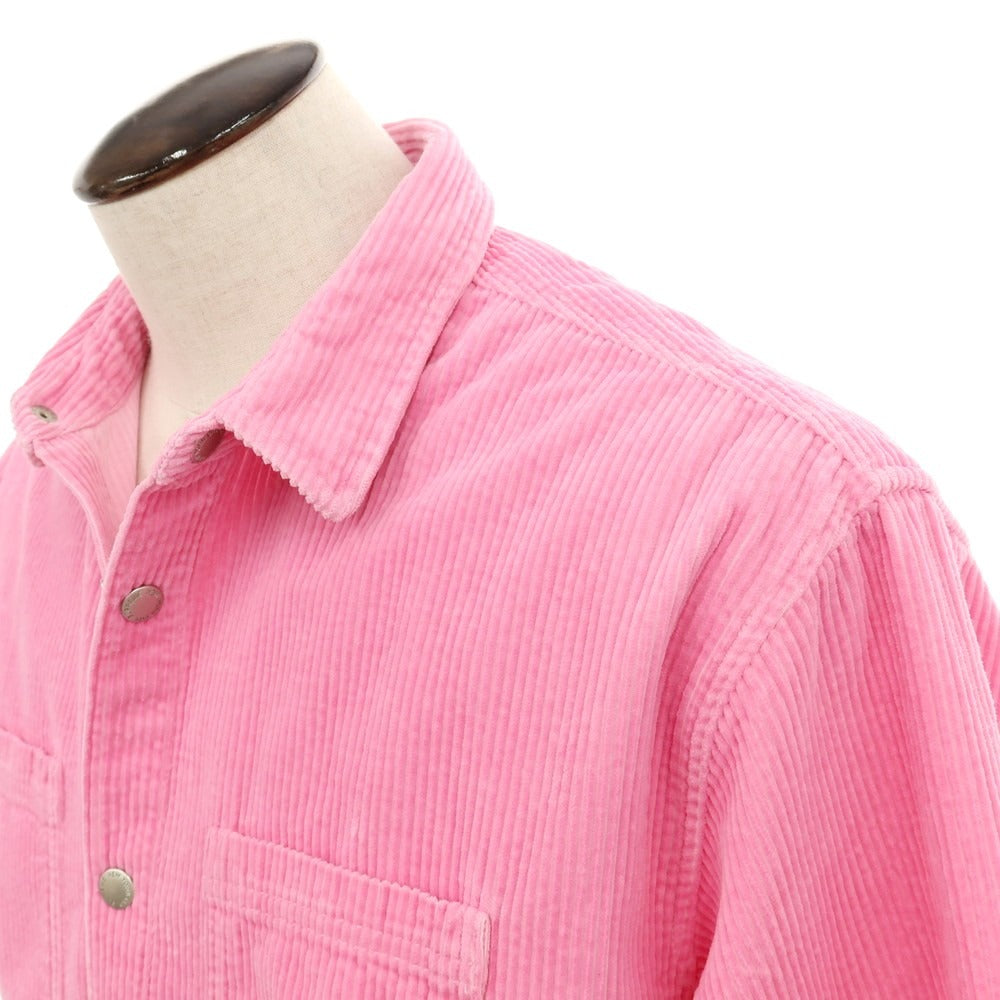 【中古】シュプリーム Supreme 2025年秋冬 Wide Wale Corduroy Snap Shirt コーデュロイ カジュアルシャツ ピンク【 L 】【 状態ランクA 】【 メンズ 】