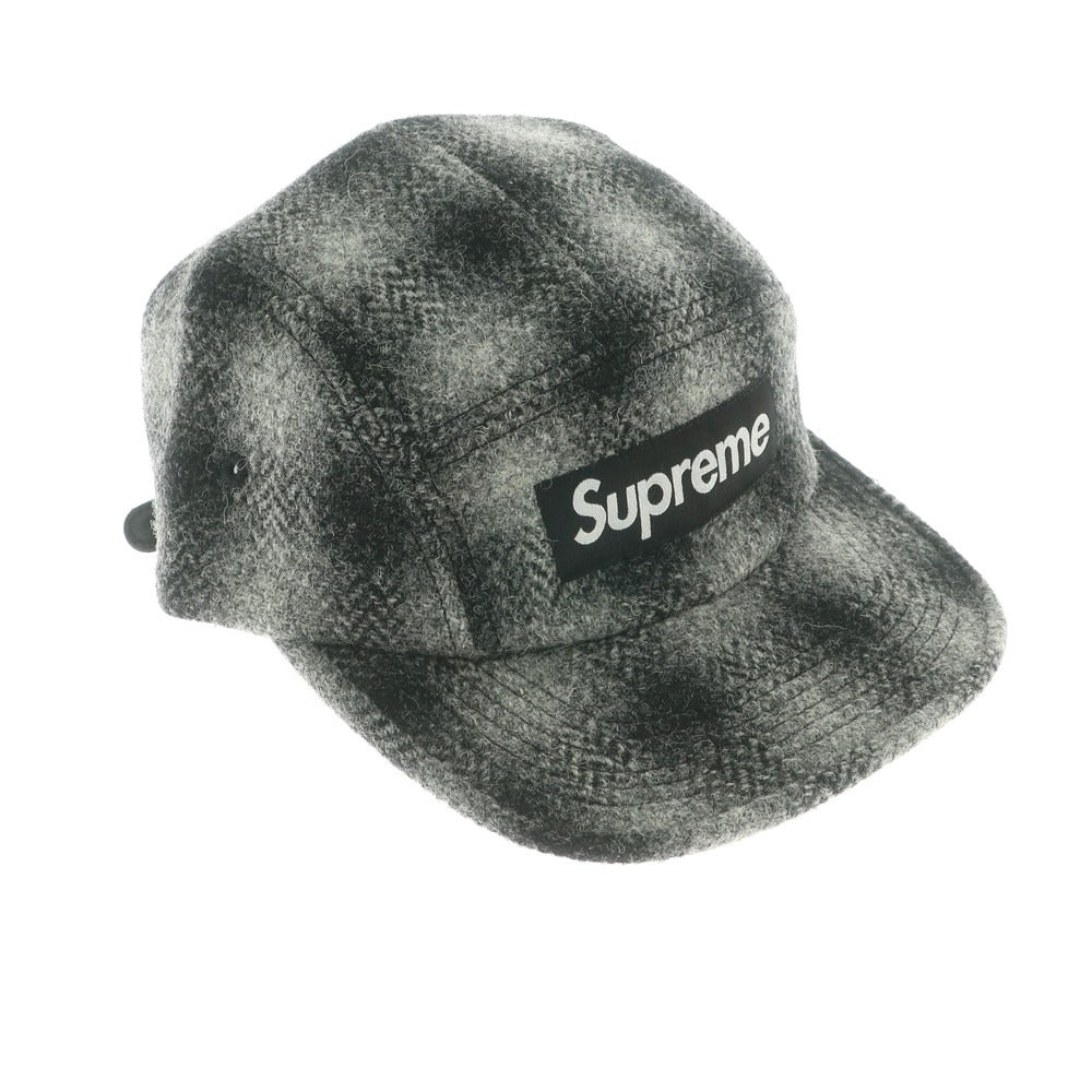 【中古】シュプリーム Supreme 2025年秋冬 Harris Tweed Camp Cap キャップ グレーxブラック【 ONE SIZE(58cm) 】【 状態ランクA 】【 メンズ 】